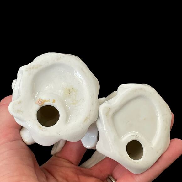 Enesco White Porcelain Angel Figures with Instruments Glazed Vtg 1979 READ - Picture 7 of 10